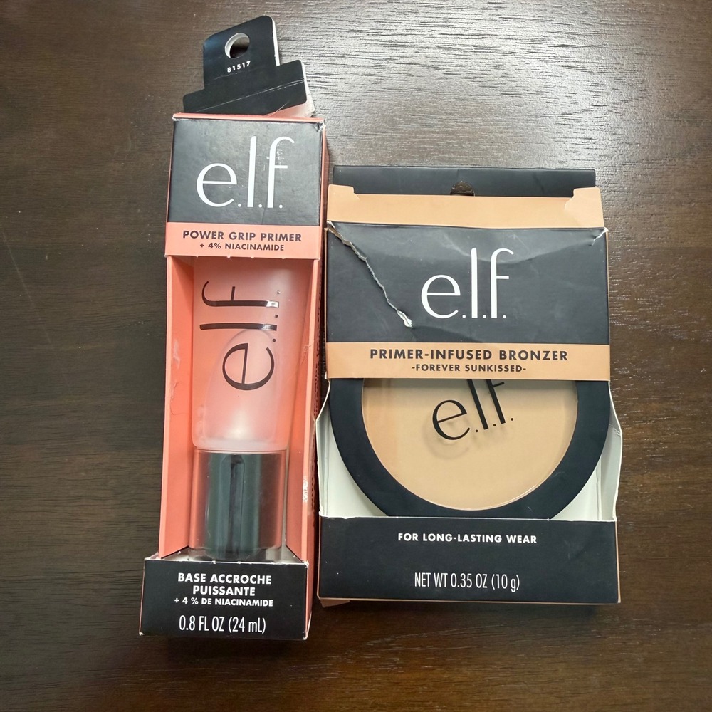 New e.l.f. Power Grip Primer and Primer-Infused Bronzer Set